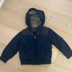 Zara Baby Navy Blue Hooded Spring Jacket. Size 24-36 Months
